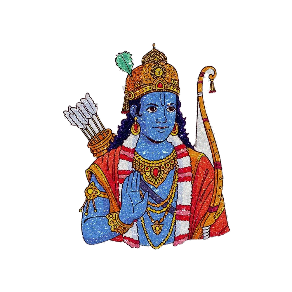 Jay Shree Ram 4.2 Glitter Sticker